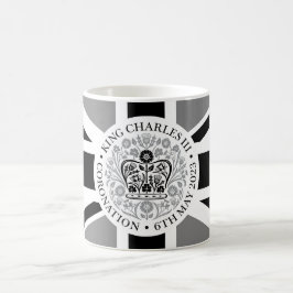 Taza De Café Patriótico del logotipo de coronación real del rey