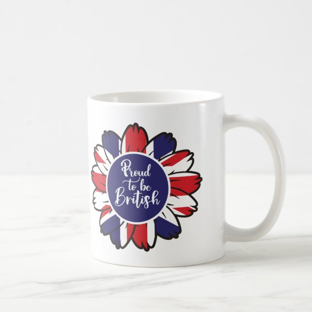 Taza De Café Patriótico orgulloso de ser británico (Derecha)