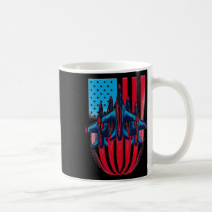 Taza De Café Patriótico Rojo Azul Blanco Ee.Uu. Luchador Jets 4