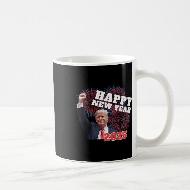 Taza De Café Patriótico Trump Feliz Año Nuevo 2025 Conservador  (Derecha)