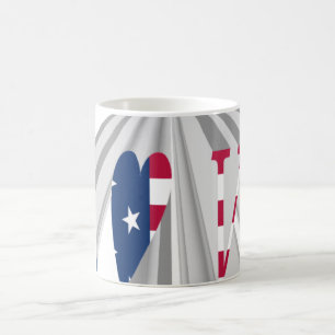 Taza De Café Patriotismo Ascendente: Arte en Perspectiva Yo Amo