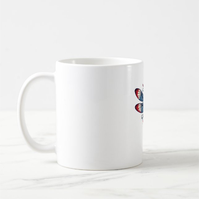 Taza De Café Patriotismo de la librena de la bandera estadounid (Izquierda)