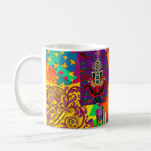 Taza De Café Patrocinio festivo en indio, turco, italiano, pobr