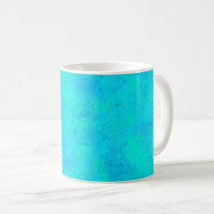 Taza De Café Patrón abstracto azul turquesa