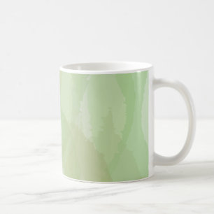 Taza De Café Patrón abstracto de acuarela verde, fresco y moder