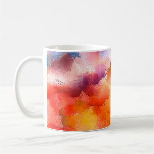 Taza De Café Patrón abstracto de arte digital. Dibujo manual mo