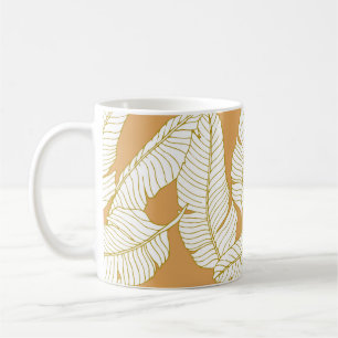 Taza De Café Patrón abstracto de elegancia con ilustracion flo