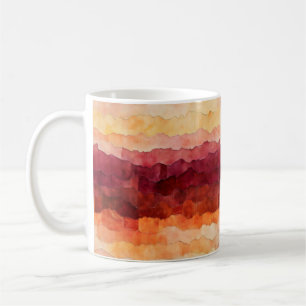 Taza De Café Patrón abstracto de Naranja marrón