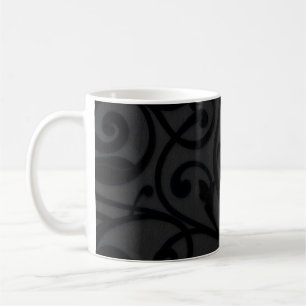 Taza De Café Patrón abstracto de negro con movimiento intrínsec
