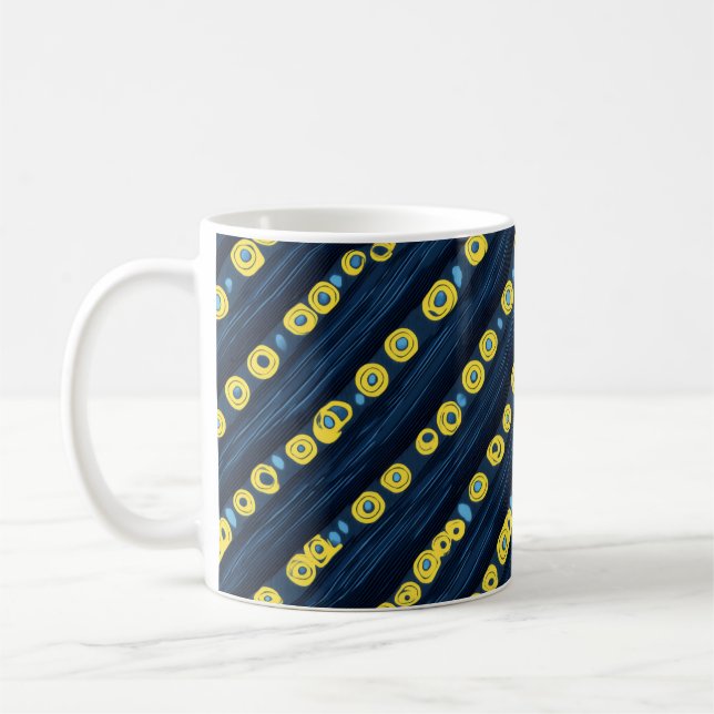 Taza De Café Patrón abstracto de puntos amarillos (Izquierda)