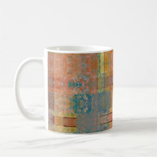 Taza De Café patrón abstracto de rayas horizontales geométricas