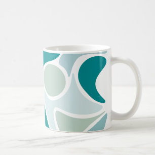 Taza De Café Patrón abstracto en tonos azules