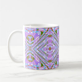 Taza De Café Patrón abstracto geométrico retro alucinante