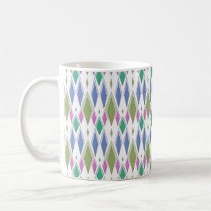Taza De Café Patrón abstracto geométrico simple multicolor