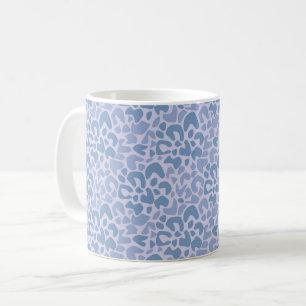 Taza De Café Patrón abstracto manchado gris y azul