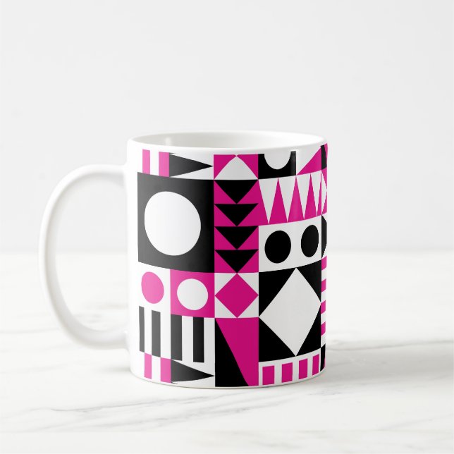 Taza De Café Patrón abstracto moderno de mediados de siglo. (Izquierda)