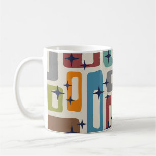 Taza De Café Patrón abstracto moderno del siglo medio retro