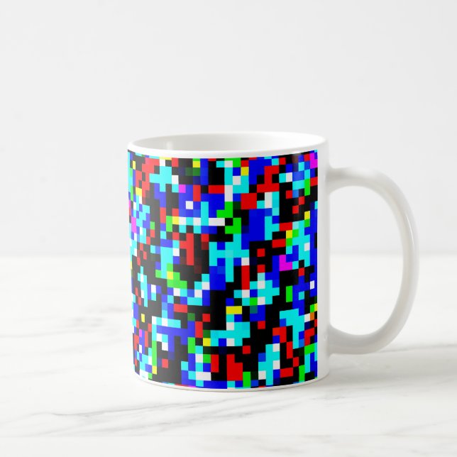 Taza De Café Patrón abstracto multicolor (Derecha)