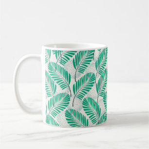 Taza De Café Patrón abstracto natural floral sin soldadura sobr