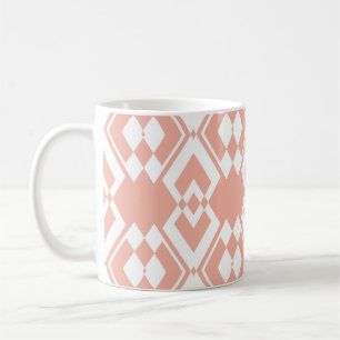 Taza De Café Patrón abstracto sin fisuras Color rosa de la flor