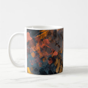Taza De Café Patrón abstracto surrealista hecho a mano. Arte mo