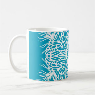 Taza De Café Patrón abstracto vintage de copo de nieve creativo