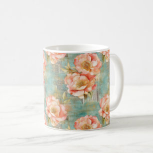 Taza De Café Patrón abstrato de color de agua vintage (18)