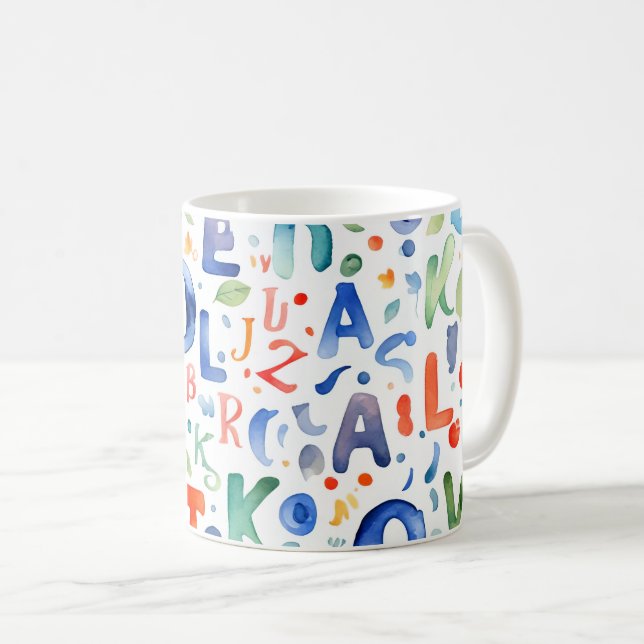 Taza De Café Patrón alfabético (Anverso derecho)