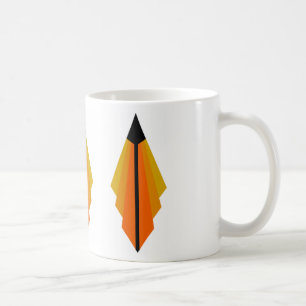 Taza De Café Patrón art déco 3 en Naranja