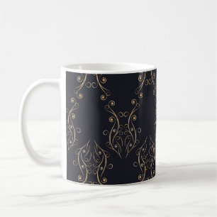 Taza De Café Patrón Art Decó sin inconvenientes. Fondo de cosec
