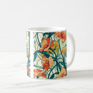 Taza De Café Patrón Art Nouveau