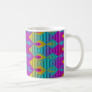 Taza De Café Patrón ARTs - franjas de color 3D 22