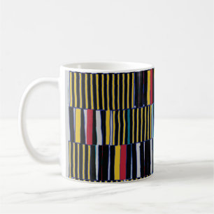 Taza De Café Patrón asimétrico abstracto del collage. Ataques d
