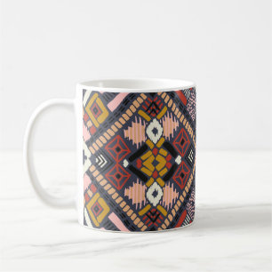 Taza De Café Patrón azteca de Chevron africano tribal