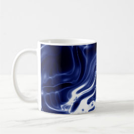 Taza De Café Patrón azul arremolinado 