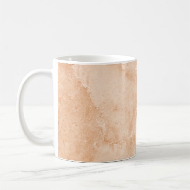 Taza De Café Patrón blanco de textura de mármol (Izquierda)