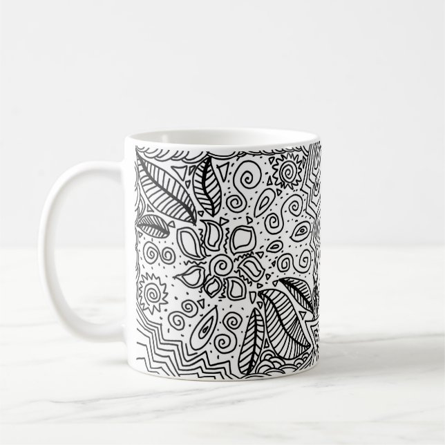 Taza De Café Patrón blanco y negro de mugre (Izquierda)