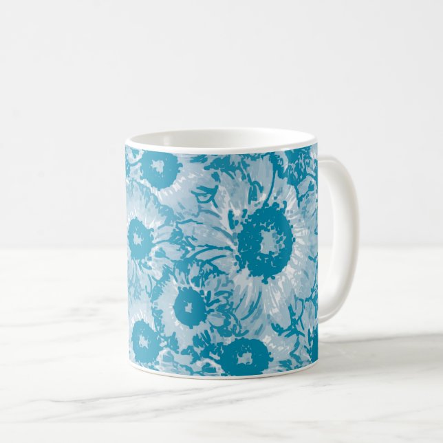 Taza De Café Patrón botánico elegante (Anverso derecho)