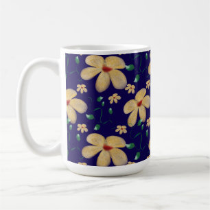 Taza De Café Patrón botánico sin costuras de acuarela
