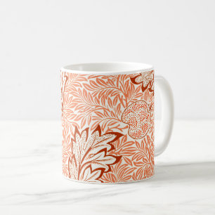Taza De Café Patrón Botánico Vintage de Manzana de William Morr