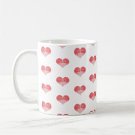 Taza De Café Patrón cardíaco de deseo de corazón
