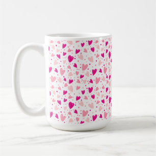 Taza De Café Patrón cardíaco dibujado a mano