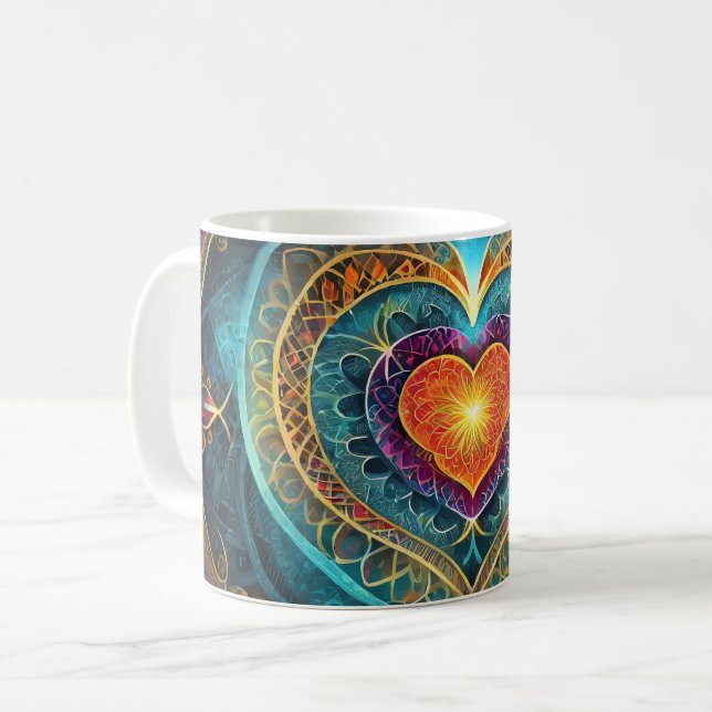 Taza De Café Patrón cardíaco permeable grandioso Mug.3