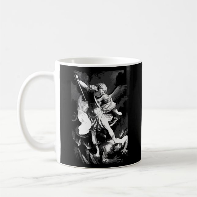 Taza De Café Patrón católico de San Miguel Arcángel (Izquierda)