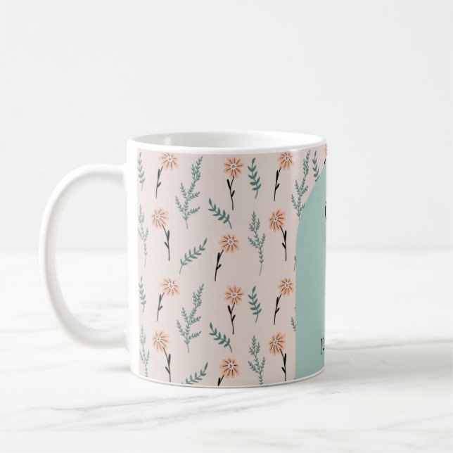 Taza De Café Patrón chamomile floral (Izquierda)