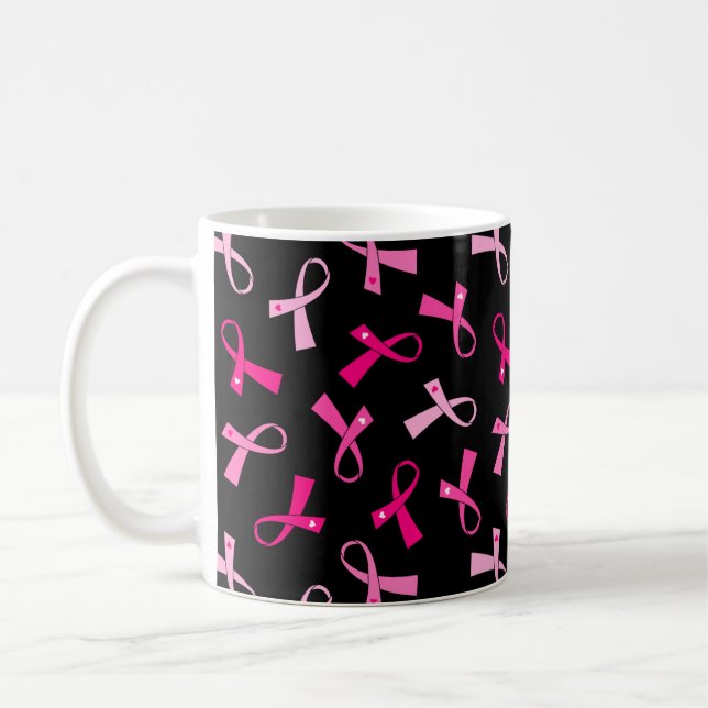Taza De Café Patrón Cinta de Cáncer de Mama Rosa Múltiple bonit (Izquierda)