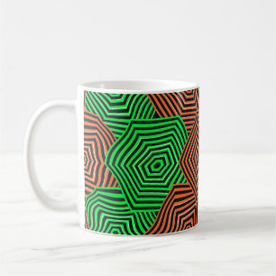 Taza De Café Patrón Colorido Art Nouveau