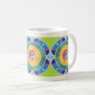 Taza De Café Patrón Colorido de Yin Yang
