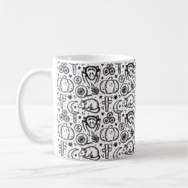Taza De Café patrón con estilo de Halloween,