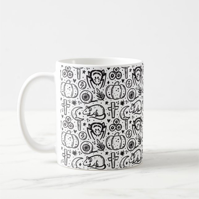Taza De Café patrón con estilo de Halloween, (Izquierda)